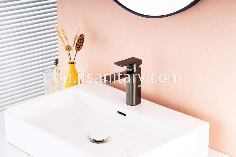 Brass Basin Faucet With Gray Colour
